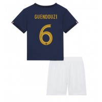 Frankreich Matteo Guendouzi #6 Fußballbekleidung Heimtrikot Kinder WM 2022 Kurzarm (+ kurze hosen)